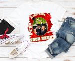 Custom Name and Number Graduation Performance T-Shirt - Personalized White and Old Gold 3D Design Personalized White Old