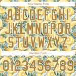 Custom Name and Number Lemon Performance T-Shirt with 3D White and Old Gold Pattern Design Personalized White Old Gold 3D