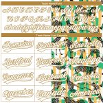 Custom Name and Number Unisex Softball Jersey with 3D Pattern Zebras and Giraffes - Personalized White Old Gold Design Personalized