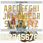 Custom Name and Number 3D Spider and Skull Baseball Jersey, Personalized White and Old Gold Fashion Design Personalized White