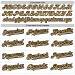 Custom Authentic Baseball Jersey in White, Old Gold, and Black - Personalized Team Name and Number Personalized White Old