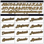 Custom Dollar Sign Money Theme Performance T-Shirt with 3D Pattern Design - Personalized White Old Gold-Black Team Name & Number