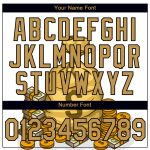 Custom Dollar Sign Money Theme Performance T-Shirt with 3D Pattern Design - Personalized White Old Gold-Black Team Name & Number