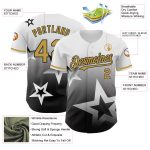 Custom Name Number Baseball Jersey Twinkle Star Gradient Style 3D Pattern Design Personalized White Old Gold Black Personalized