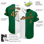Custom Name and Number Baseball Jersey - Personalized Old Gold-Black Fashion Split Design, Authentic Team Apparel Personalized