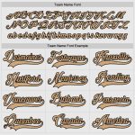Custom Name and Number Hockey Jersey - Personalized Old Gold-Black Design, White Team Jersey Personalized White Old Gold-Black
