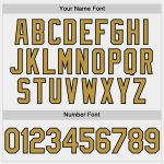 Custom Name and Number Two-Button Unisex Old Gold-Black Softball Jersey - Personalized White Team Jersey Personalized White