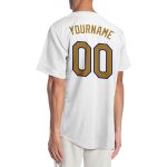 Custom Name and Number Personalized Authentic Baseball Jersey in White Old Gold-Red Personalized White Old Gold-Red Authentic