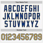 Personalized Authentic Sleeveless Baseball Jersey in White with Old Gold-Royal Trim Personalized White Old Gold-Royal Authentic