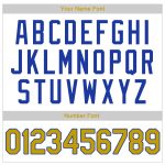 Custom Name and Number Old Gold-Royal Baseball Jersey Shirt - Personalized Rib-Knit Authentic Throwback Design Personalized