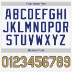 Custom Name and Number Personalized Baseball Jersey in White Old Gold-Royal Personalized White Old Gold-Royal Baseball Jersey