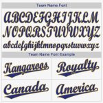 Custom Name and Number Personalized Baseball Jersey in White Old Gold-Royal Personalized White Old Gold-Royal Baseball Jersey