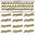 Custom Baseball Jersey with Personalized Name and Number in White, Old Gold, and Steel Gray - Authentic Team Apparel Personalized