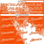 Custom Name and Number 3D Pattern Performance T-Shirt - Personalized Abstract Brush Stroke Design in White and Orange Personalized