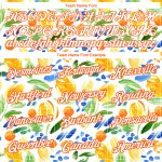 Custom Team Name and Number Performance T-Shirt - Personalized 3D Abstract Watercolor Flower Design in White and Orange Personalized