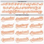 Custom Name Number Authentic Baseball Jersey with Personalized 3D Pattern Football Helmet and Elements - White Orange Design