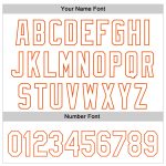 Custom Name Number Authentic Baseball Jersey with Personalized 3D Pattern Football Helmet and Elements - White Orange Design