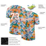 Custom Name and Number Orange White 3D Pattern Performance T-Shirt - Personalized Team Apparel Personalized White Orange