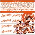 Personalized 3D Tiger Performance T-Shirt - White and Orange Pattern Design Personalized White Orange 3D Pattern Design Tiger