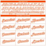 Custom Name Number Tiger Performance T-Shirt - Personalized White Orange 3D Pattern Design Personalized White Orange 3D Pattern