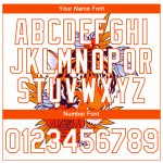 Custom Name Number Tiger Performance T-Shirt - Personalized White Orange 3D Pattern Design Personalized White Orange 3D Pattern