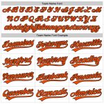 Custom Name Number Authentic Baseball Jersey with 3D Curve Lines Design in White Orange Black Personalized White Orange-Black