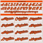 Personalized Authentic Baseball Jersey - White, Orange & Black Design Personalized White Orange-Black Authentic Baseball