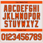 Personalized Authentic Baseball Jersey - White, Orange & Black Design Personalized White Orange-Black Authentic Baseball
