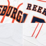Custom Name and Number Personalized Authentic Baseball Jersey White Orange-Black Personalized White Orange-Black Authentic