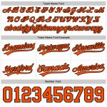 Custom Name and Number Basketball Shorts - Personalized Authentic White Orange-Black Team Sports Apparel Personalized White