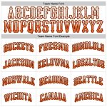 Custom Authentic Baseball Jersey - Personalized White Orange Black Team Name & Number Personalized White Orange-Black Authentic
