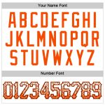 Custom Authentic Baseball Jersey - Personalized White Orange Black Team Name & Number Personalized White Orange-Black Authentic