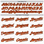 Custom Personalized Baseball Jersey with Name and Number - White Orange-Black Sleeveless Authentic Style Personalized White