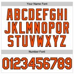 Custom Personalized Baseball Jersey with Name and Number - White Orange-Black Sleeveless Authentic Style Personalized White