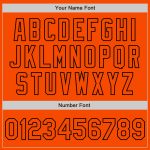 Custom Name and Number Personalized Baseball Jersey - Authentic White Orange-Black Split Fashion Team Design Personalized