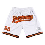 Personalized Orange Black Authentic Throwback Basketball Shorts - Custom Fit, Comfortable Design for Players and Fans Personalized