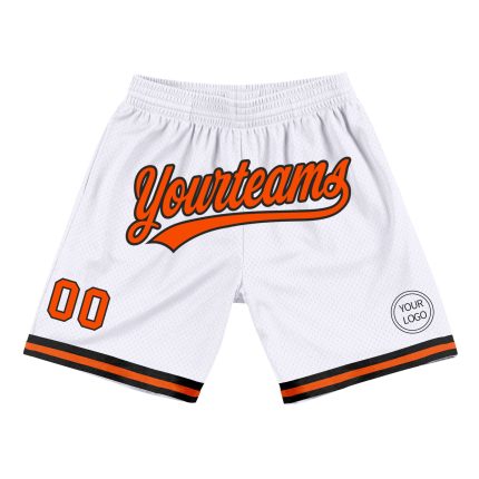 Personalized Orange Black Authentic Throwback Basketball Shorts - Custom Fit, Comfortable Design for Players and Fans Personalized