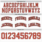 Custom Name and Number Basketball Shorts for Teams - Personalized Authentic White Orange-Black Throwback Design Personalized