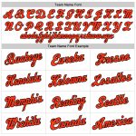 Customizable Authentic Throwback Baseball Jersey Shirt - Personalized White Orange and Black with Custom Name and Number