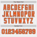 Custom Two Tone Baseball Jersey - Personalized White Orange-Black with Team Name & Number Personalized White Orange-Black