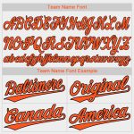 Custom Name and Number Personalized Baseball Jersey - White Orange-Black Team Apparel Personalized White Orange-Black Baseball