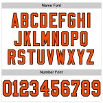 Custom Name and Number Mesh Football Jersey - Personalized White Orange-Black Authentic Team Jersey Personalized White Orange-Black