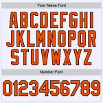 Custom Name and Number Personalized Throwback Baseball Jersey in White Orange Black Mesh for Team Personalized White Orange-Black