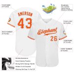 Custom Name and Number Authentic Baseball Jersey - Personalized White and Orange-Gray Team Jersey Personalized White Orange-Gray