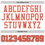 Custom Authentic Basketball Jersey - Personalized White Orange-Gray Team Name & Number Personalized White Orange-Gray Authentic