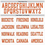 Custom Authentic Football Jersey with Personalized Name & Number - White Orange-Gray Mesh Design Personalized White Orange-Gray
