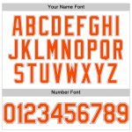 Custom Team Performance T-Shirt with Personalized Name and Number in White, Orange, and Gray Personalized White Orange-Gray