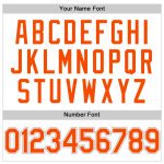 Custom Name and Number Golf Polo Shirt - Personalized Performance White Orange-Gray Design Personalized White Orange-Gray