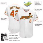 Custom Name and Number Authentic Baseball Jersey - Personalized White Orange Kelly Green Team Jersey Personalized White Orange-Kelly