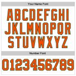 Custom Personalized Football Jersey - Authentic Mesh in White, Orange, and Kelly Green with Name & Number Personalized White